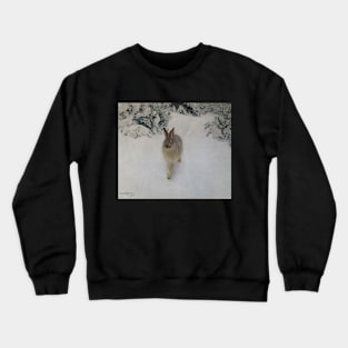 Hare in Winter by Bruno Liljefors Crewneck Sweatshirt